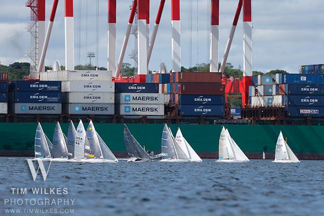 Saturday racing on the 2.4 mR course - 2014 IFDS World Championships © Tim Wilkes